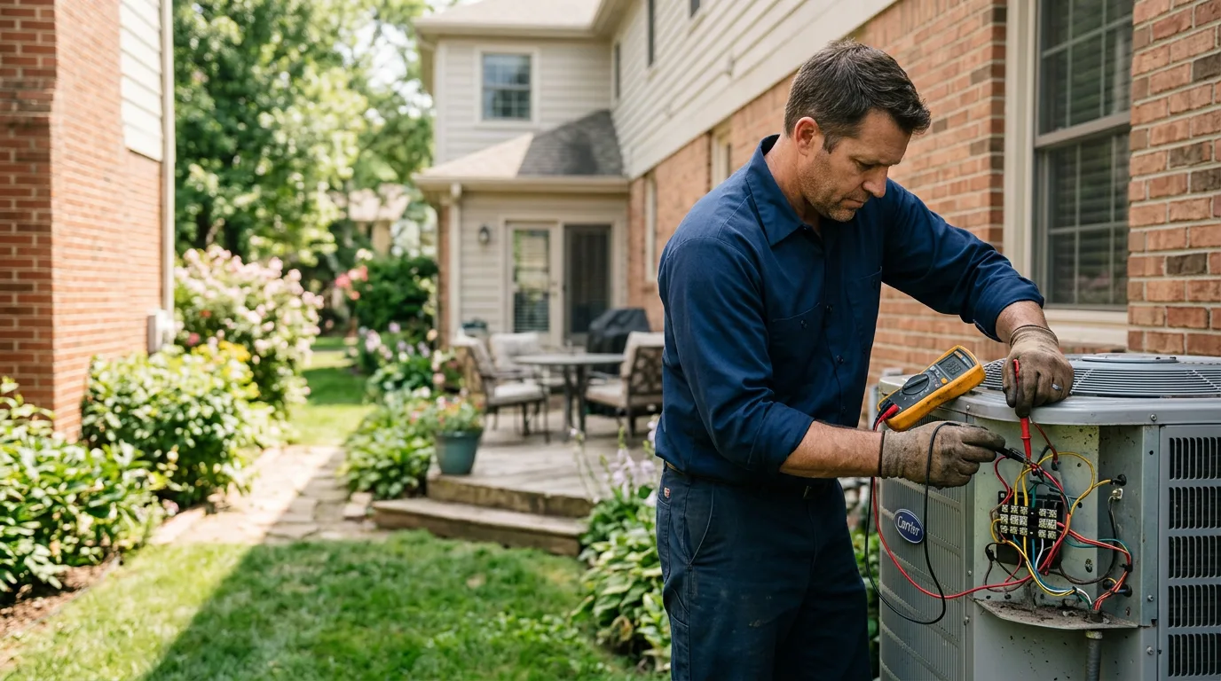 HVAC technician working near Barnsdall, OK